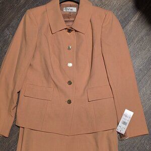NWT Le Suit Dusty Rose Skirt Suit Set | Size 6 | 2PC Blazer & Skirt Workwear